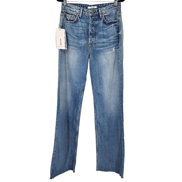 GRLFRND Carla Super High-Rise Bell Jean in Gonna Fly Now Sz 29 - Picture 2 of 7